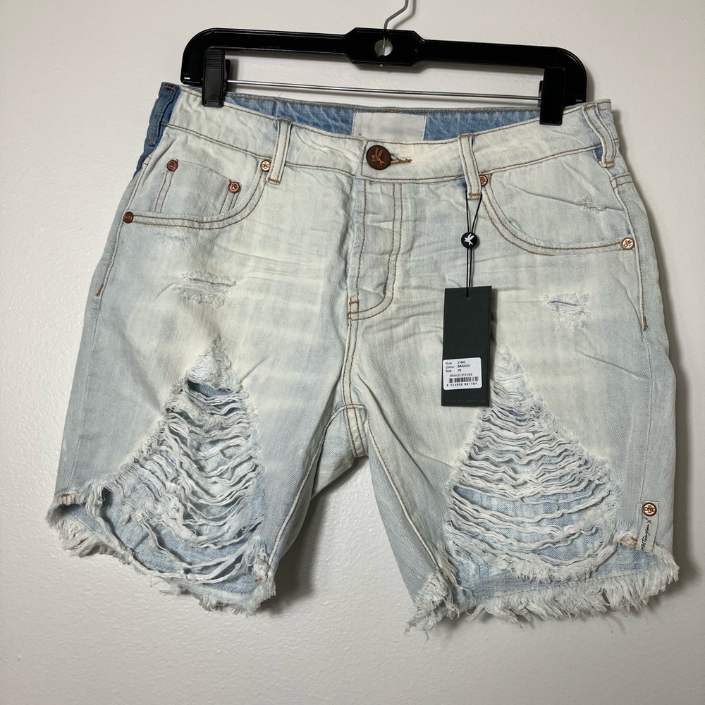 NEW!!!! One Teaspoon Brando Stevies Shorts Light Wash High Waist Classic Sz 26